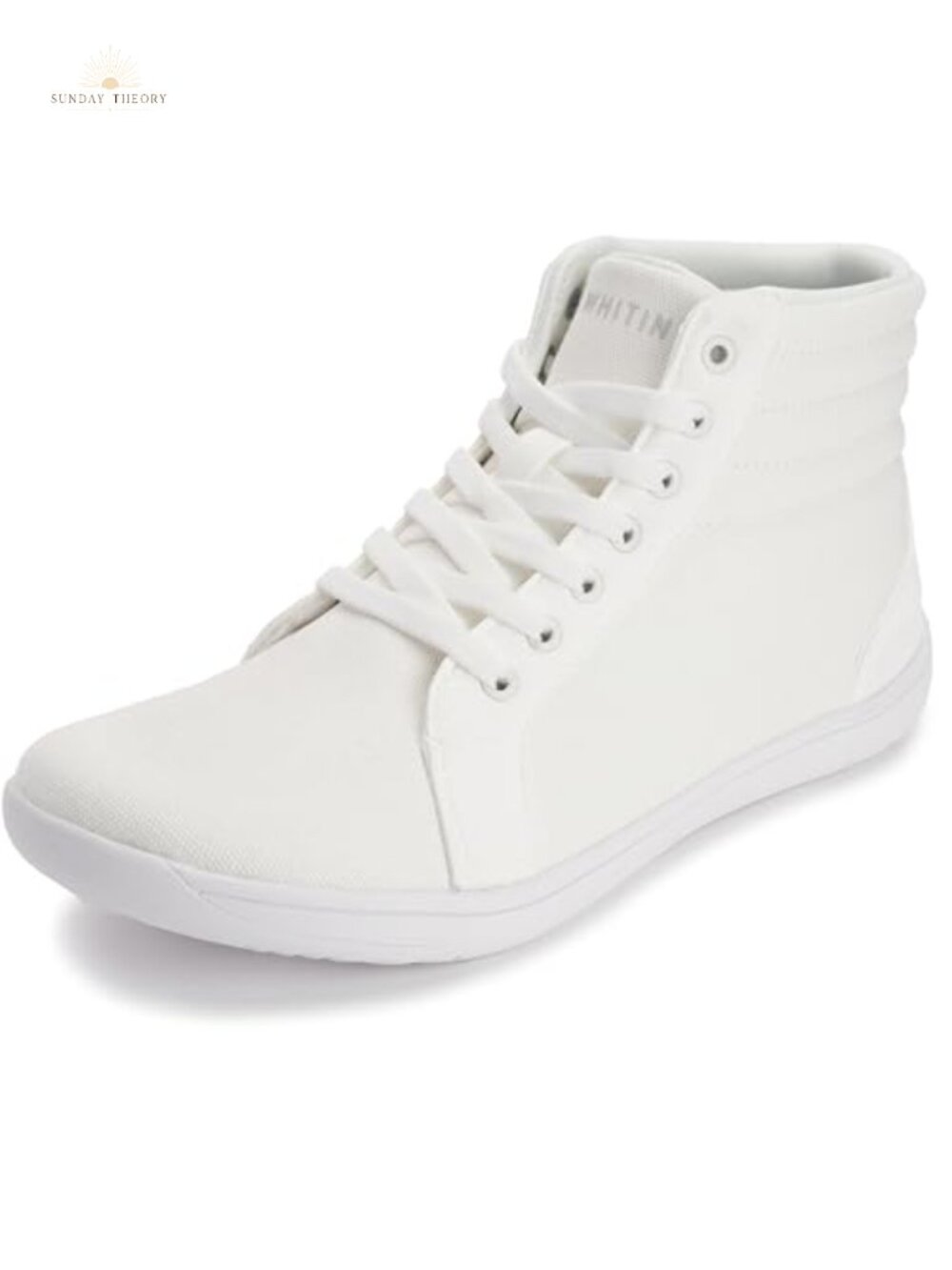 Wide High-Top Canvas Barefoot Sneakers Women Zero Drop Lace-Up